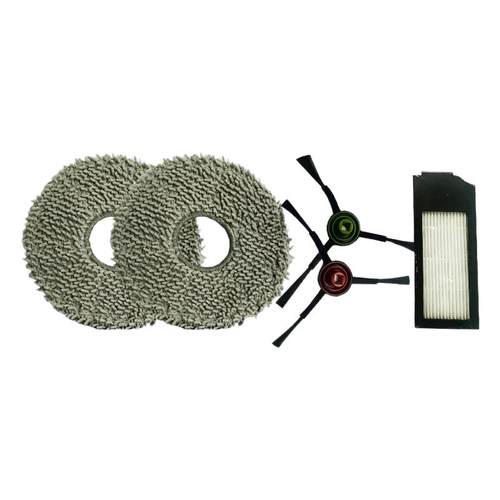 科沃斯扫地机配件边刷+抹布+过滤棉 X1系专用配件【适配 非原装】