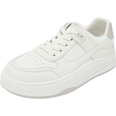 康莉休闲平底圆头小白鞋运动鞋