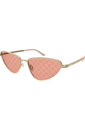 开云眼镜 古驰GUCCI男女同款猫眼墨镜粉色金属太阳镜墨镜GG1879S