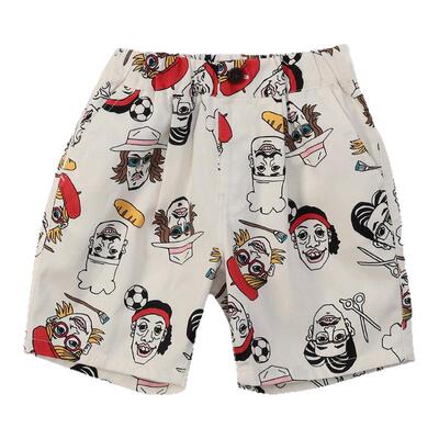 专柜同款BREEZEsquare儿童夏季度假风涂鸦满印舒适短裤R223215