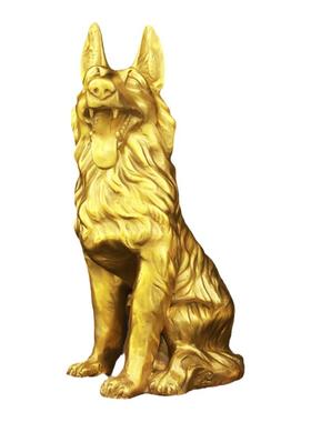 黄铜狗摆件狼狗客厅生肖狗财狗