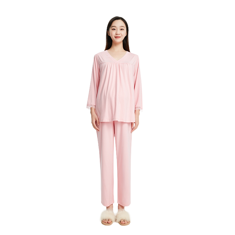 快乐屋八分袖蕾丝花边春夏家居服