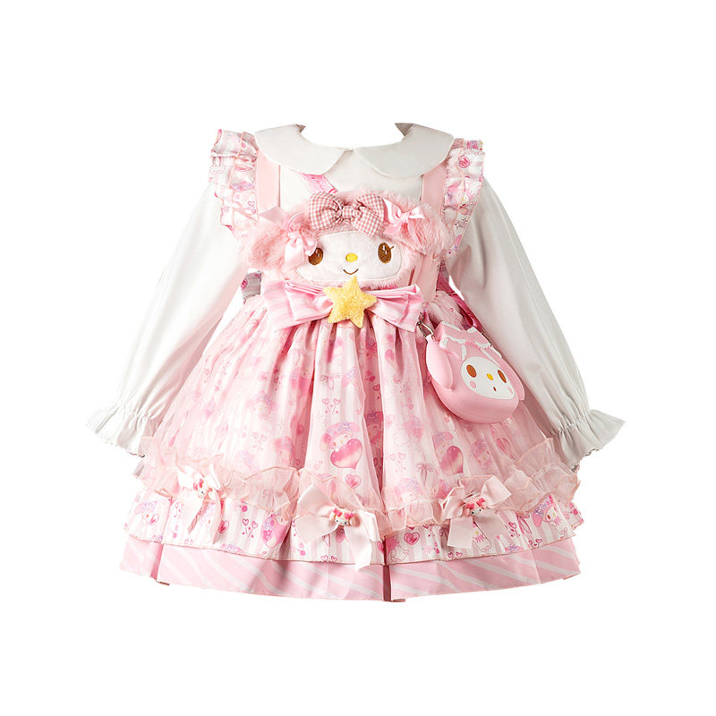 DO.CAT美乐蒂裙子女童公主裙洛丽塔生日衣服加绒超好看儿童秋冬装