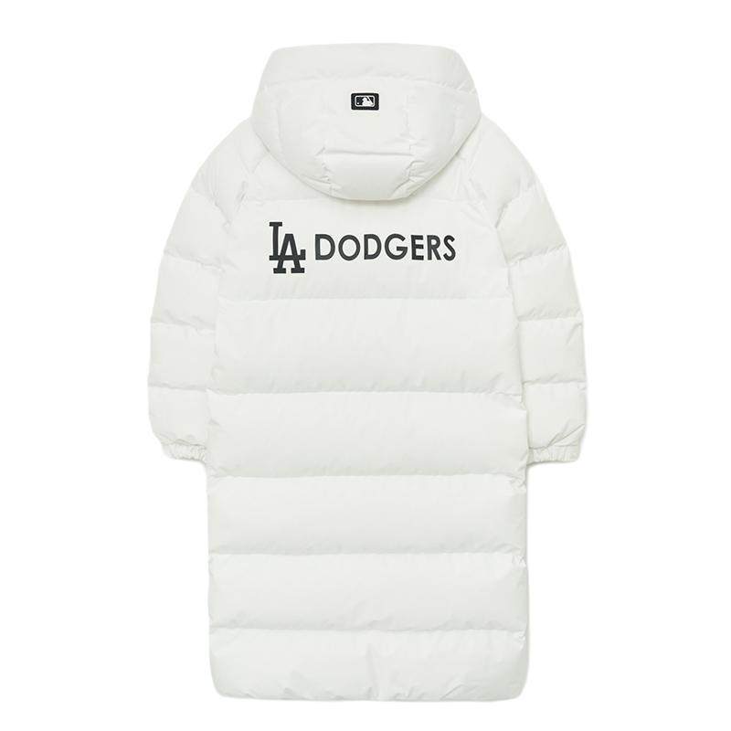 情侣长款连帽羽绒服MLB保暖