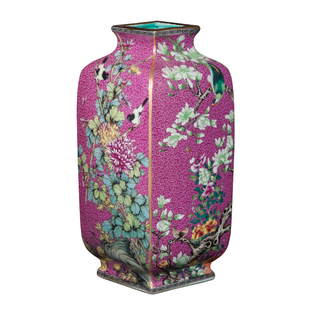 景德镇陶瓷器花瓶珐琅彩粉彩仿古摆件牡丹花鸟山水 中式艺术装饰