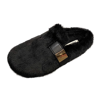 水貂毛厚底增高棉拖鞋秋冬款
