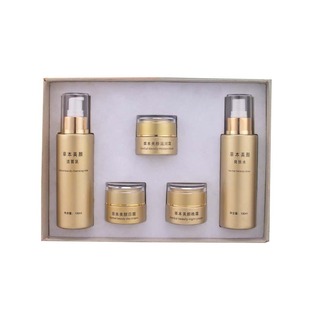 空套盒玻璃瓶子五件套化妆品分装套装 膏面霜按压100ML现货包装瓶