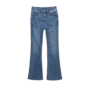 ABLE JEANS【马蹄裤】女士高腰修身辣妹风显瘦显高微喇叭牛仔裤女