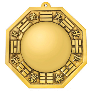 八卦镜阳台纯铜准提镜八封铜镜准提菩萨平面镜准提佛母镜法器密宗