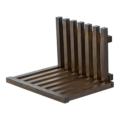 胡桃色折叠隐形墙壁家用门换鞋凳