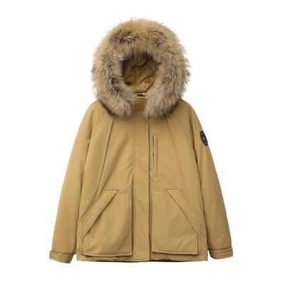 超大码羽绒服女胖mm斤工装派克服