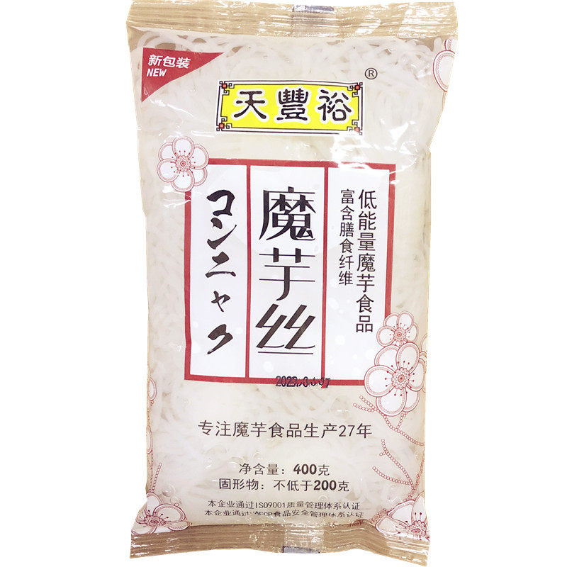 天丰裕魔芋丝结大结200g24袋整箱