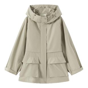 DTLANDO秋季通勤韩版纯色中长款风衣外套时尚简约长袖风衣女士