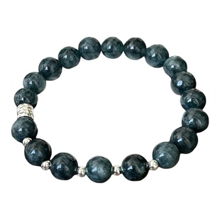 纯银黑体灰月光轻奢水晶手链ins简约高级感百搭个性时尚手串