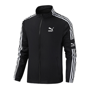 奥特莱斯2025秋冬季外套男士三条杠休闲立领夹克加绒加厚棉服外套