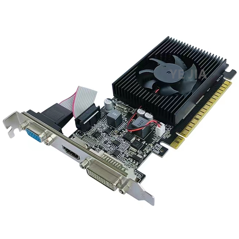 全新原装GT210 1G双屏高清品牌机小机箱办公显卡半高刀卡亮机卡