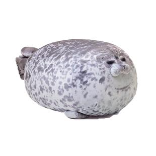 日本大阪海豹抱枕仿真玩偶毛绒公仔柔软睡觉娃娃丑萌治愈生日礼物