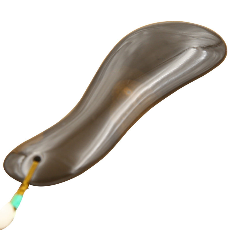 玄黄泗滨砭石脸部刮痧板女眼部面部按摩器工具美容玉石全身通用