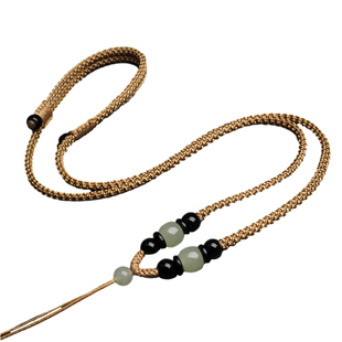 和田玉简约款挂绳手工项链绳玉牌吊坠绳貔貅观音玉佛挂件绳子挂脖