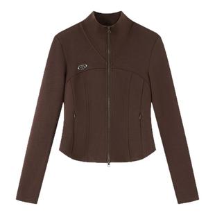 Jamor加墨时尚休闲短外套2026春装新款显瘦拉链上衣加墨