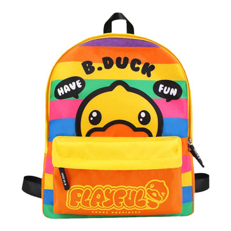 B.Duck小黄鸭儿童双肩包彩色彩虹