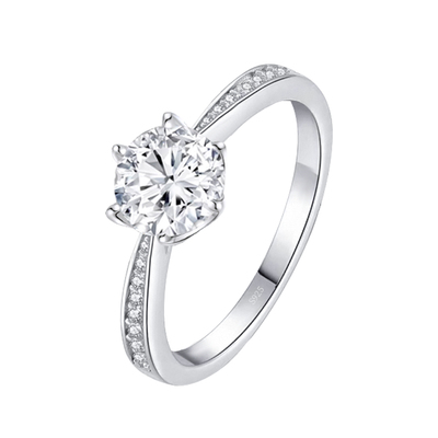 莫桑石钻戒结婚求婚仿真钻石礼物