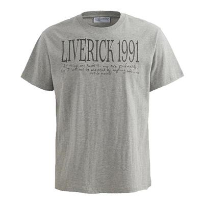 SADSOUP标语修身轻薄后摇短袖