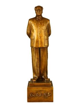 毛主席桌面雕塑铜万福