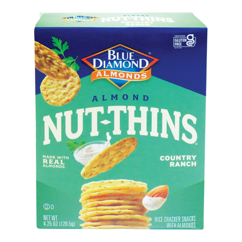 NUT-THINS杏仁薄脆田园香蒜120.5克薄脆饼干苏打饼干休闲零食进口