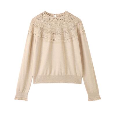 CHESONSE超细羊毛羊绒混纺针织衫