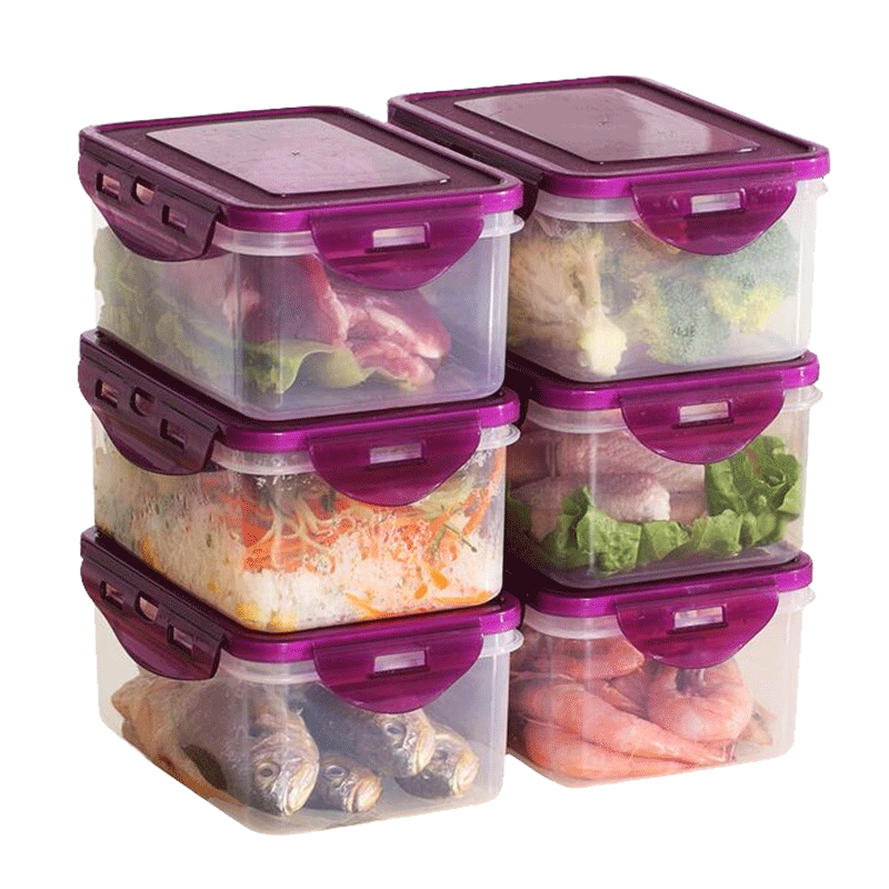厨房冰箱保鲜盒食品级塑料饭盒水果保鲜盒微波密封收纳盒透明盒子