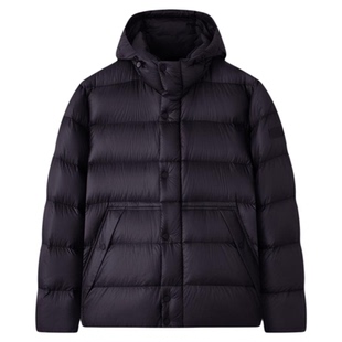 九牧王男装秋冬亲肤舒适保暖御寒简约易打理连帽加厚鹅绒羽绒服