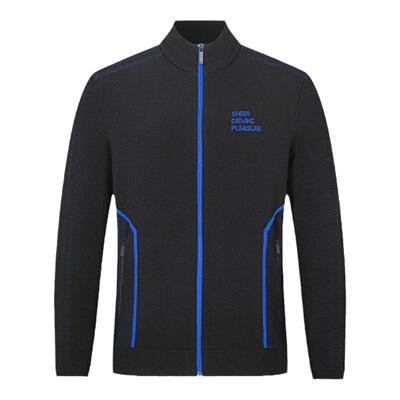 BMWSTUDIO休闲撞色舒适弹力开衫