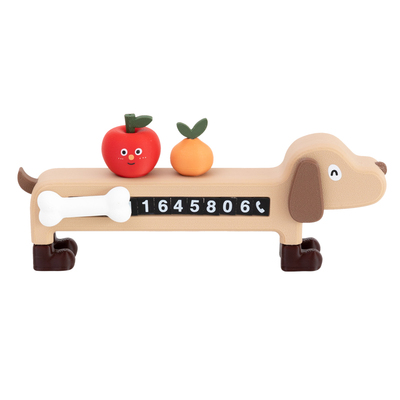 萌趣小狗临时停车移车号码牌摆件