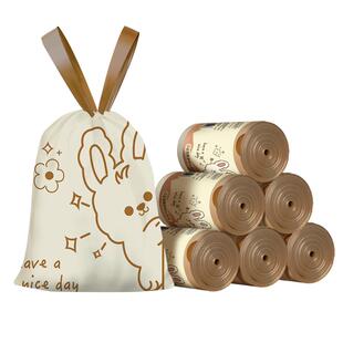 利得免撕抽绳垃圾袋手提式加厚大号家用不脏手抽绳垃圾袋塑料袋