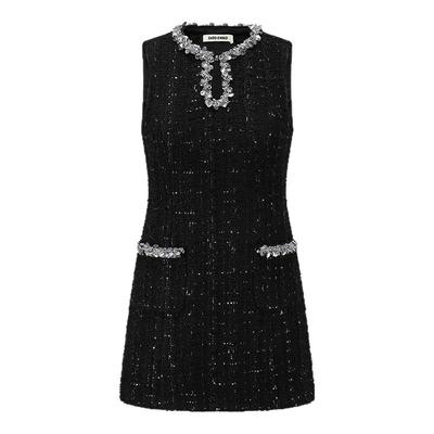 SHRO ENRO Perfect distance 女士水滴领亮片粗花呢连衣裙 301469