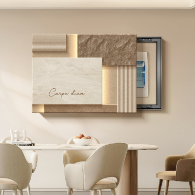 高级感超薄电表箱装饰画2025新款抽象强弱电箱盖面板总电闸盒挂画