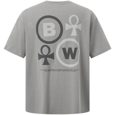 CHINISM赤尘发泡印花短袖t恤男