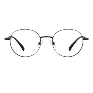 海伦凯勒眼镜框眼镜近视女度数可配钛架轻盈小圆框眼镜男款H9344