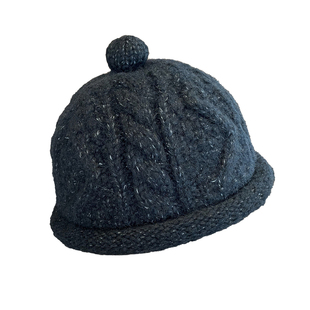 卷边毛线地主帽女秋冬保暖针织瓜皮帽子2025新款可爱显脸小套头帽