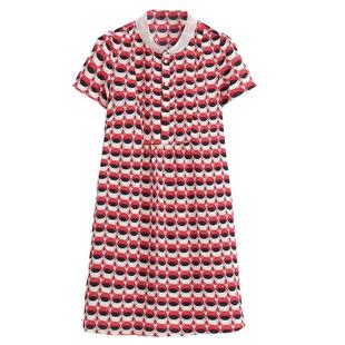 夏日连身裙女夏款 显瘦遮肚子年轻妈妈装胖妹妹休闲娃娃领连衣裙