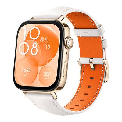 适用华为watch fit3表带新款FIT4/4Pro3/2/1头层真皮皮质腕带运动智能手表一二三代高级时尚活力雅致版原装