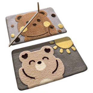 大江浴室吸水速干地垫可爱加厚厕所防滑洗手间地毯门垫卫生间脚垫