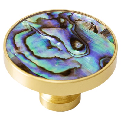 不止铜匠黄铜金色天然贝壳小拉手