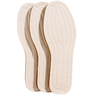 羊毛毡鞋垫冬季保暖加绒加厚男士女款棉布防寒棕老式羊毛纯棉鞋垫