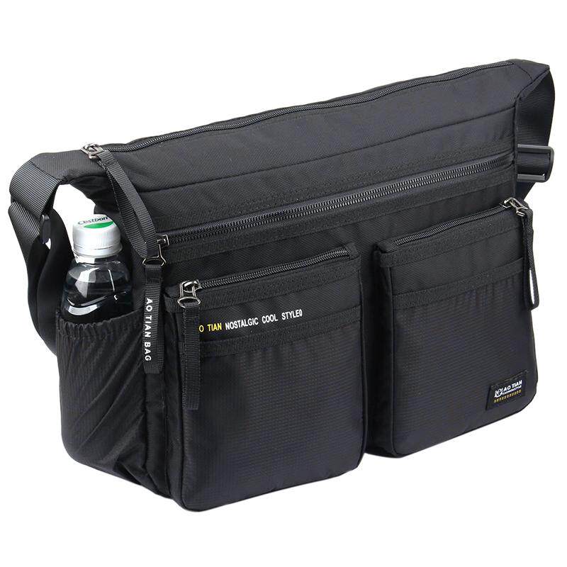 男士斜挎包大容量生意收钱斜跨背包便当包单肩包2025新款男士包包