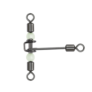 海钓路亚T形八字环夜光三叉转环连接器分叉器船钓串钩子线分钩器