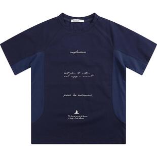 纯一良品男童短袖T恤夏季新款儿童冰感运动服男孩透气上衣