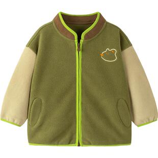 【猫绒绒】迷你巴拉巴拉男童女童外套春装宝宝双面摇粒绒儿童春秋