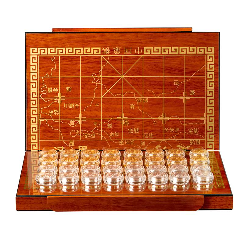 纯银中国象棋999足银制品送礼